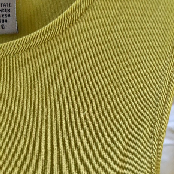 Chico’s traveler chartreuse color sleeveless top. - Picture 3 of 4